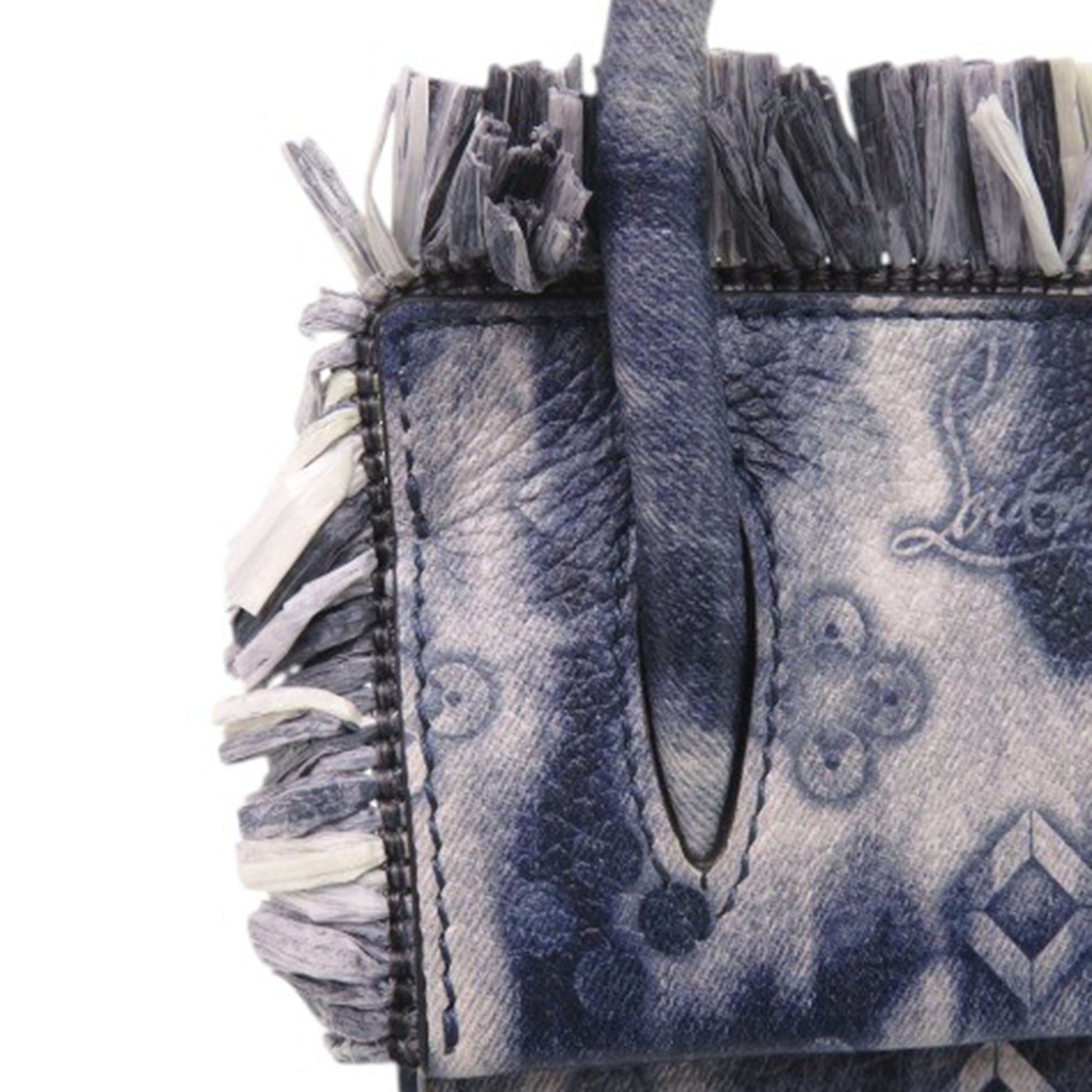 Christian Louboutin Nano Grained Calfskin Paloma Fringe Satchel