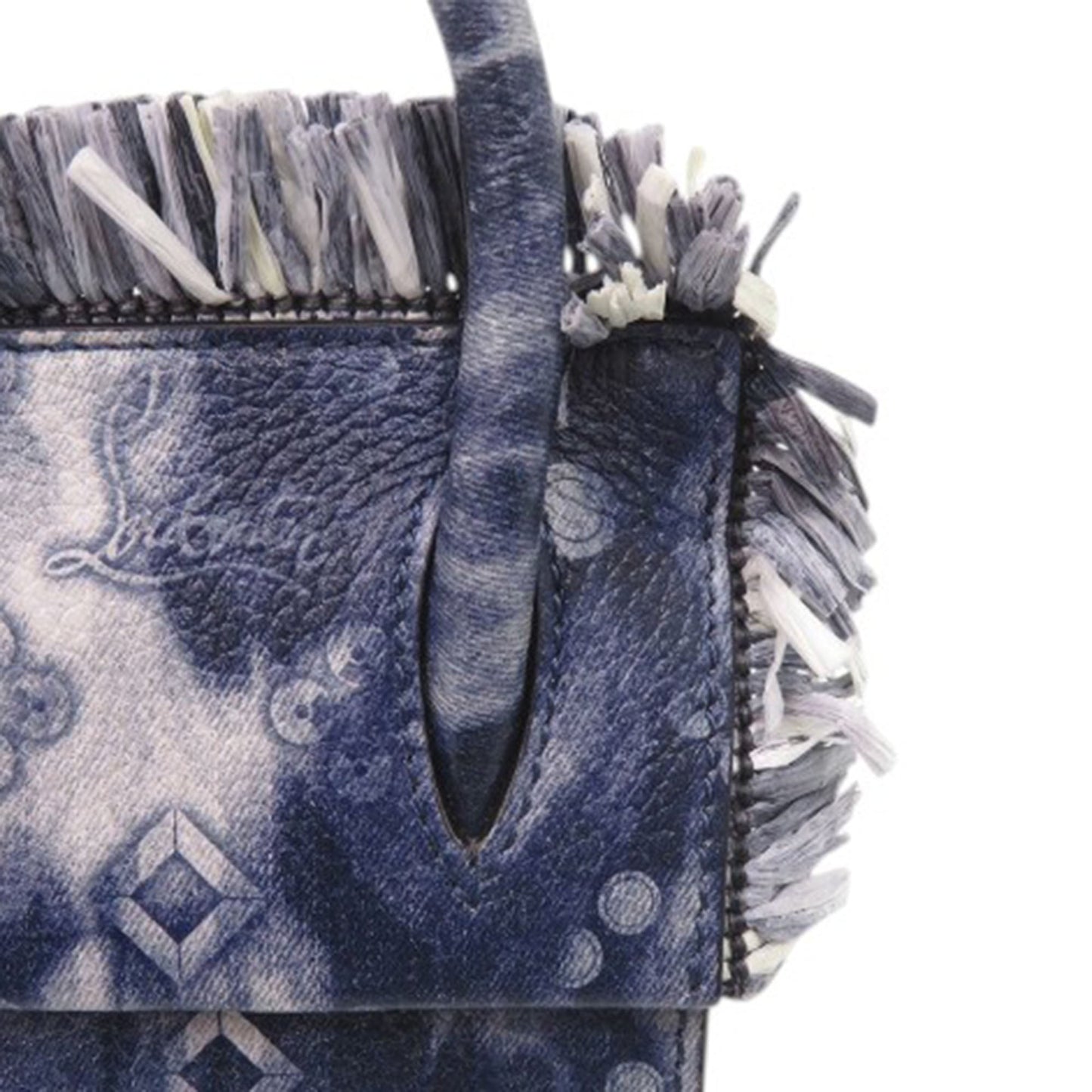 Christian Louboutin Nano Grained Calfskin Paloma Fringe Satchel