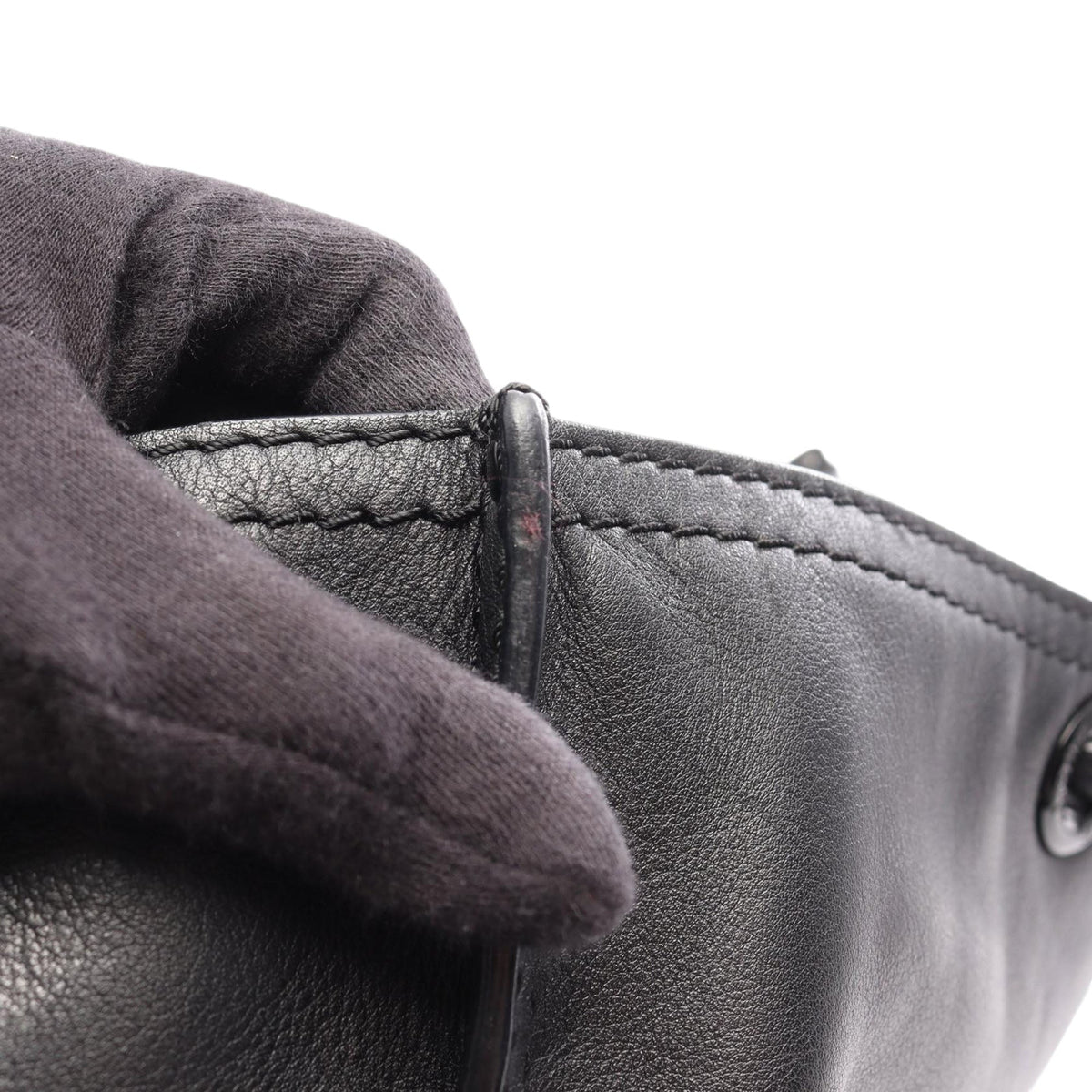 LOEWE Studded Leather Crown Tote — Black