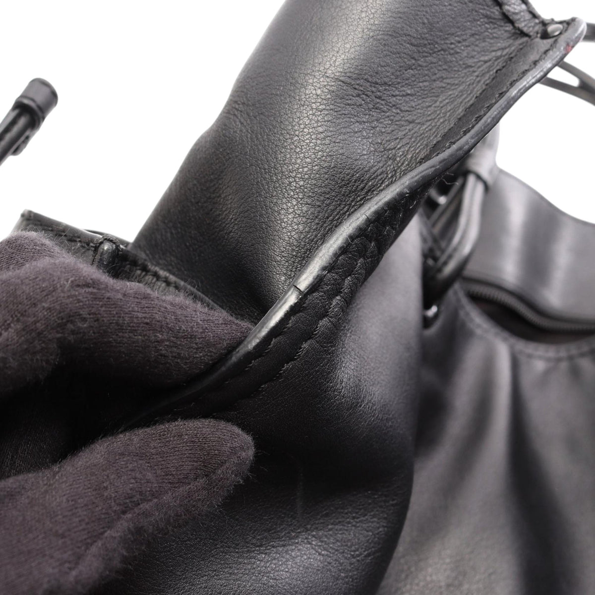 LOEWE Studded Leather Crown Tote — Black