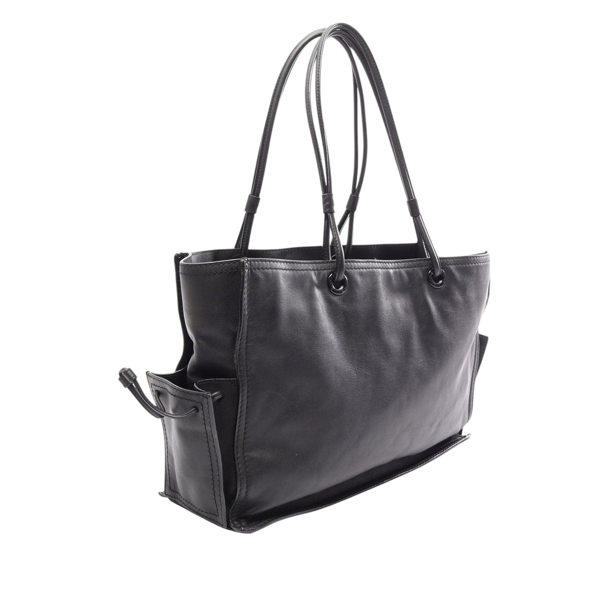 LOEWE Studded Leather Crown Tote — Black