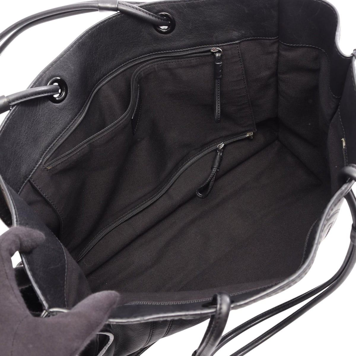 LOEWE Studded Leather Crown Tote — Black