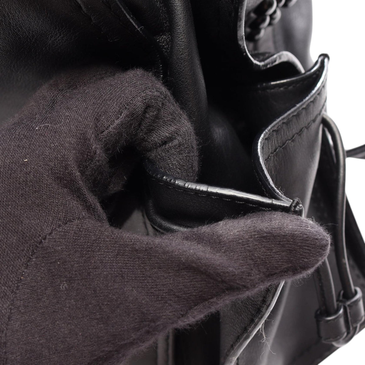 LOEWE Studded Leather Crown Tote — Black