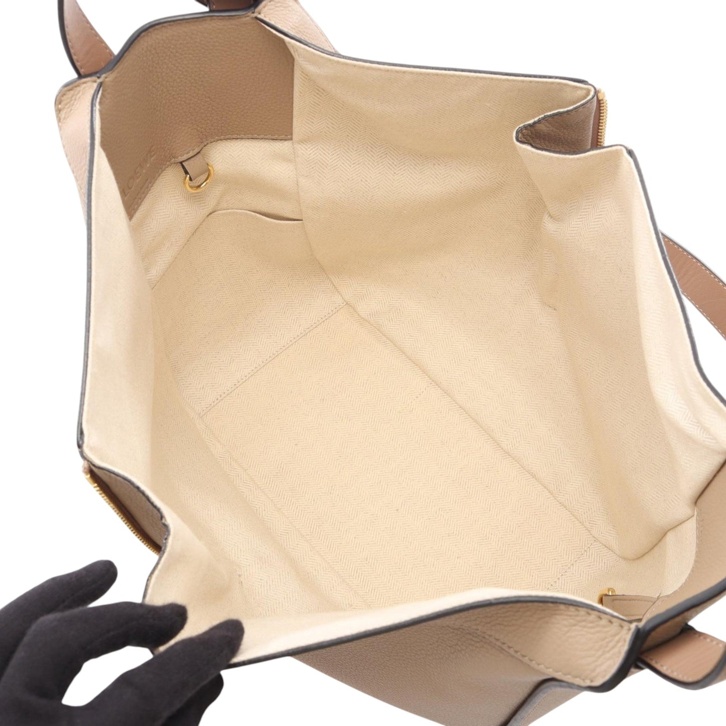 LOEWE Small Grained Calfskin Drawstring Hammock Bag