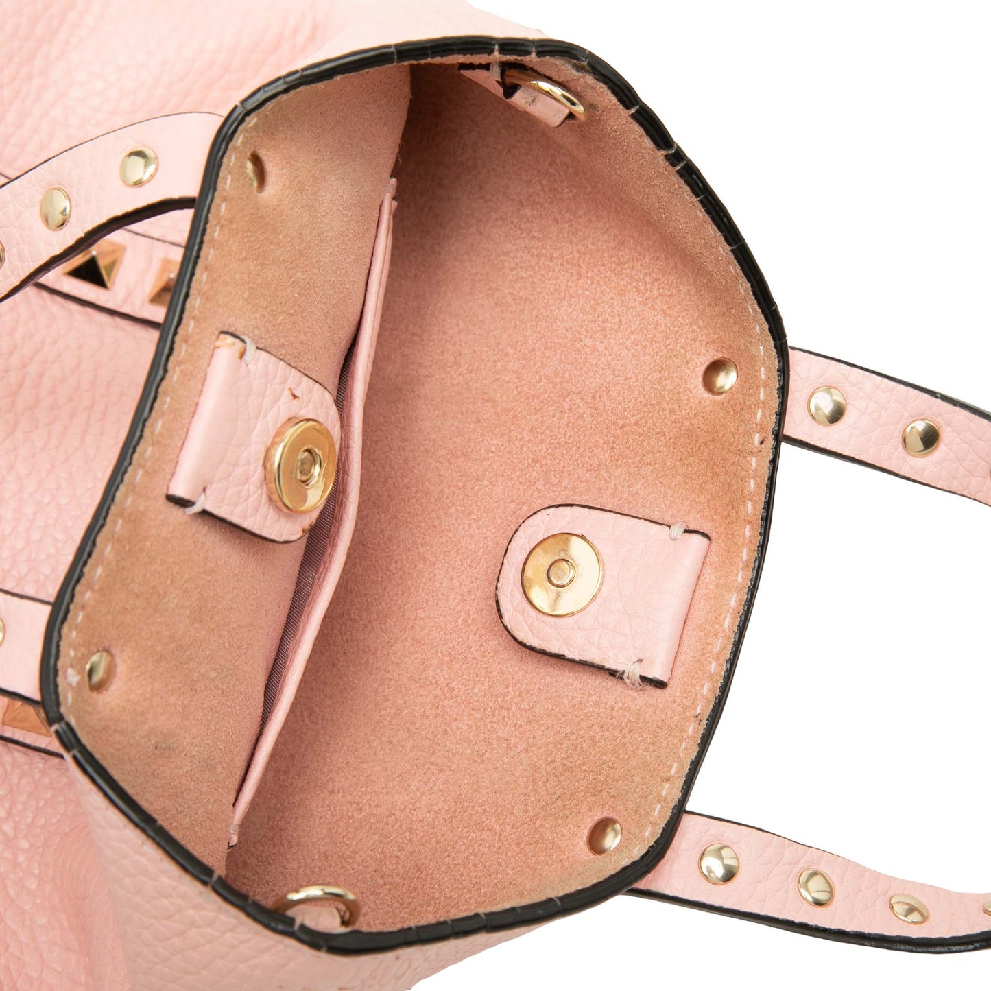 Valentino Pebbled Calfskin Rockstud Chain Tote