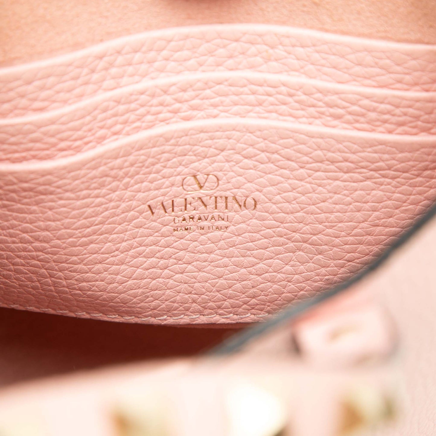 Valentino Pebbled Calfskin Rockstud Chain Tote