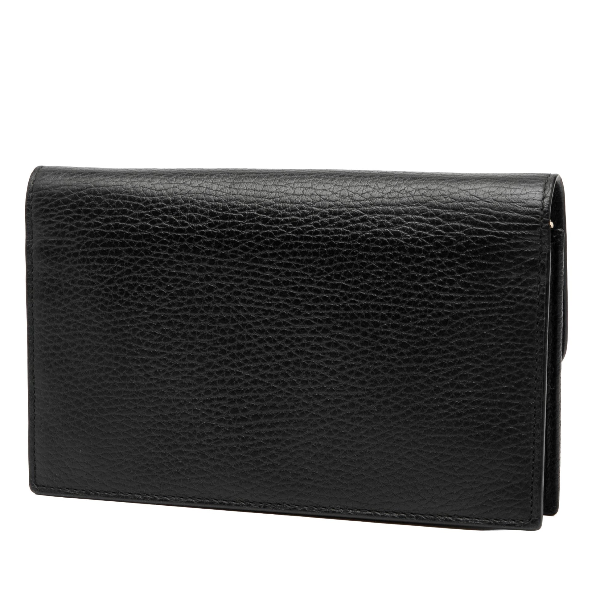 Gucci Leather Interlocking G Dollar Wallet on Chain