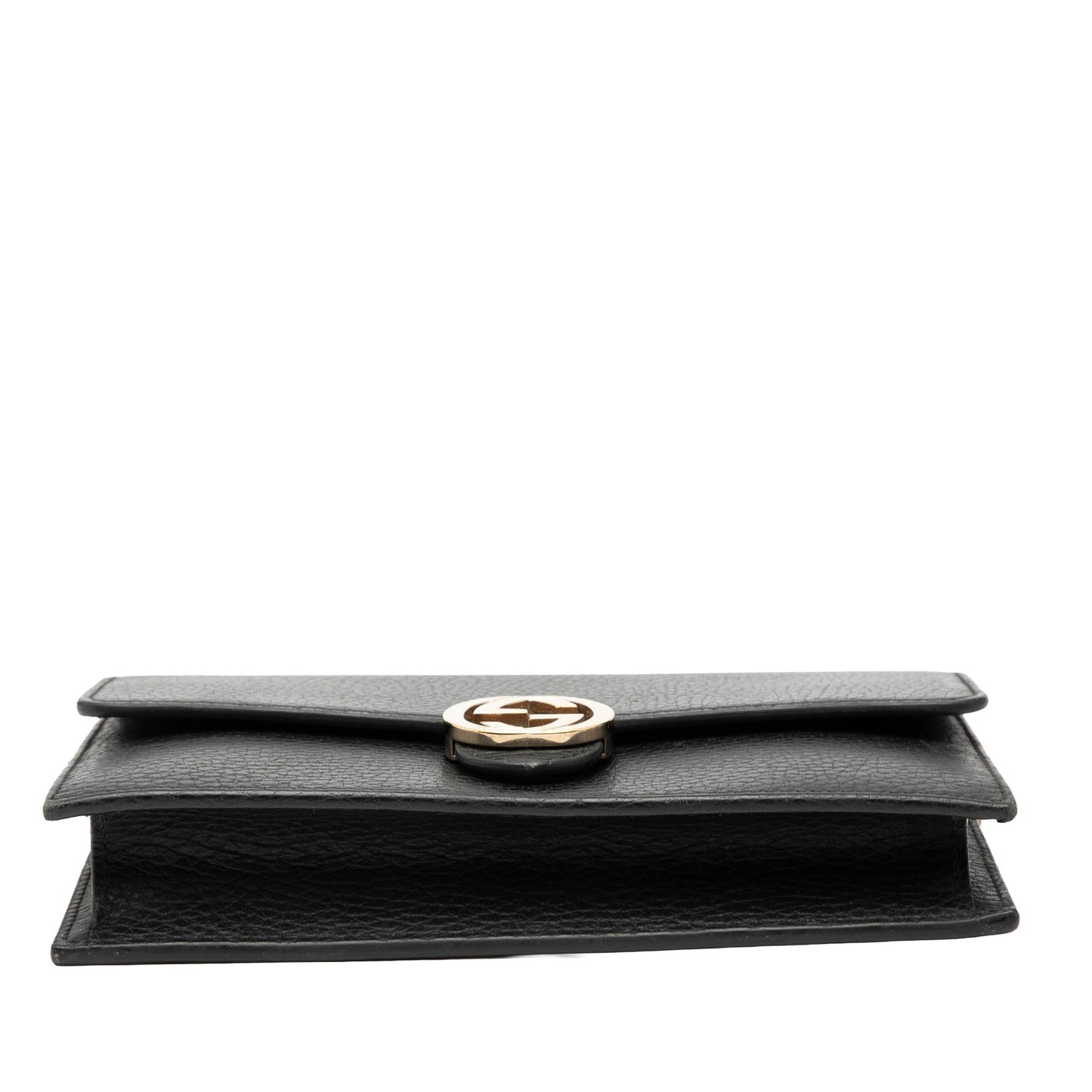 Gucci Leather Interlocking G Dollar Wallet on Chain