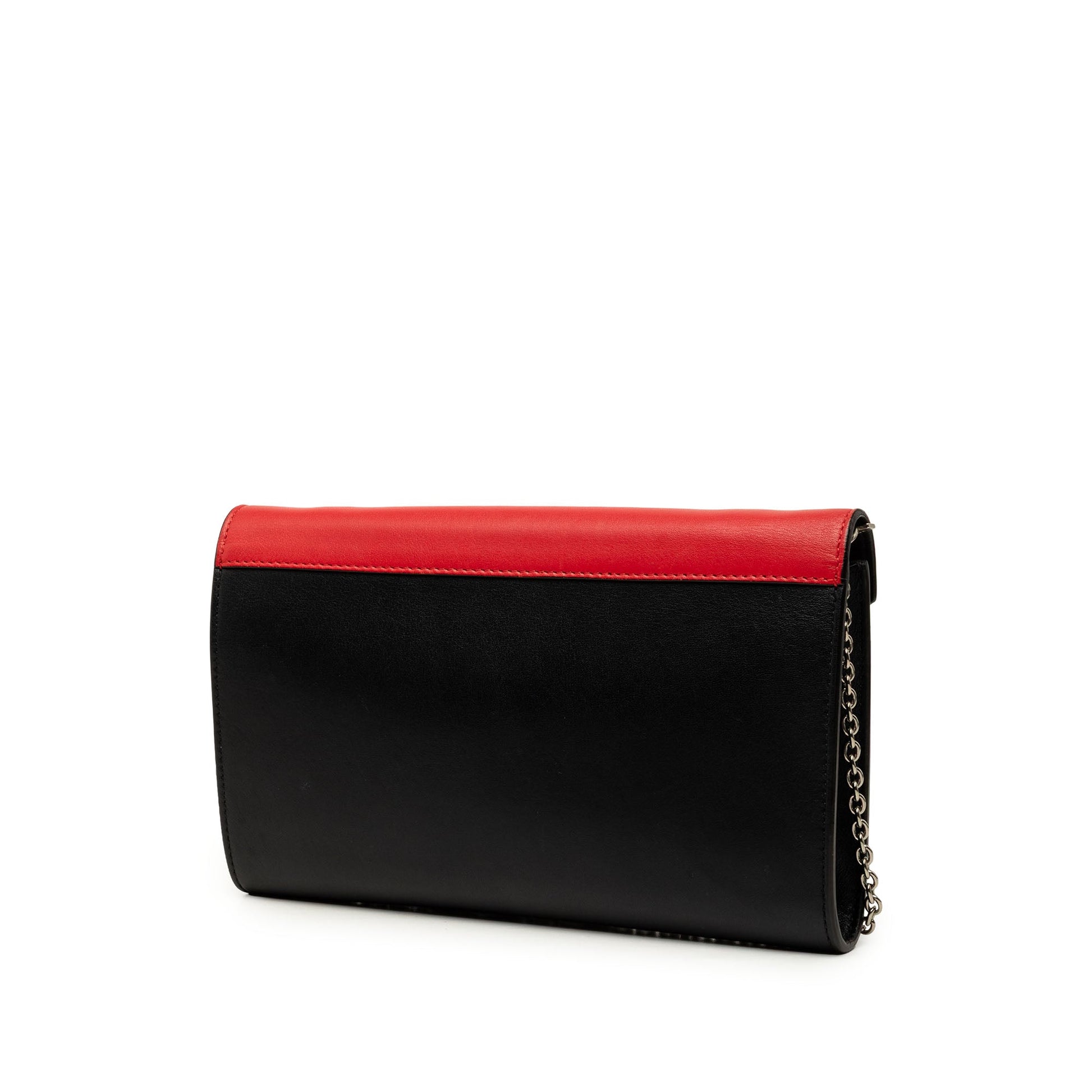 Celine Medium Tricolor Leather Pocket Envelope Flap on Chain
