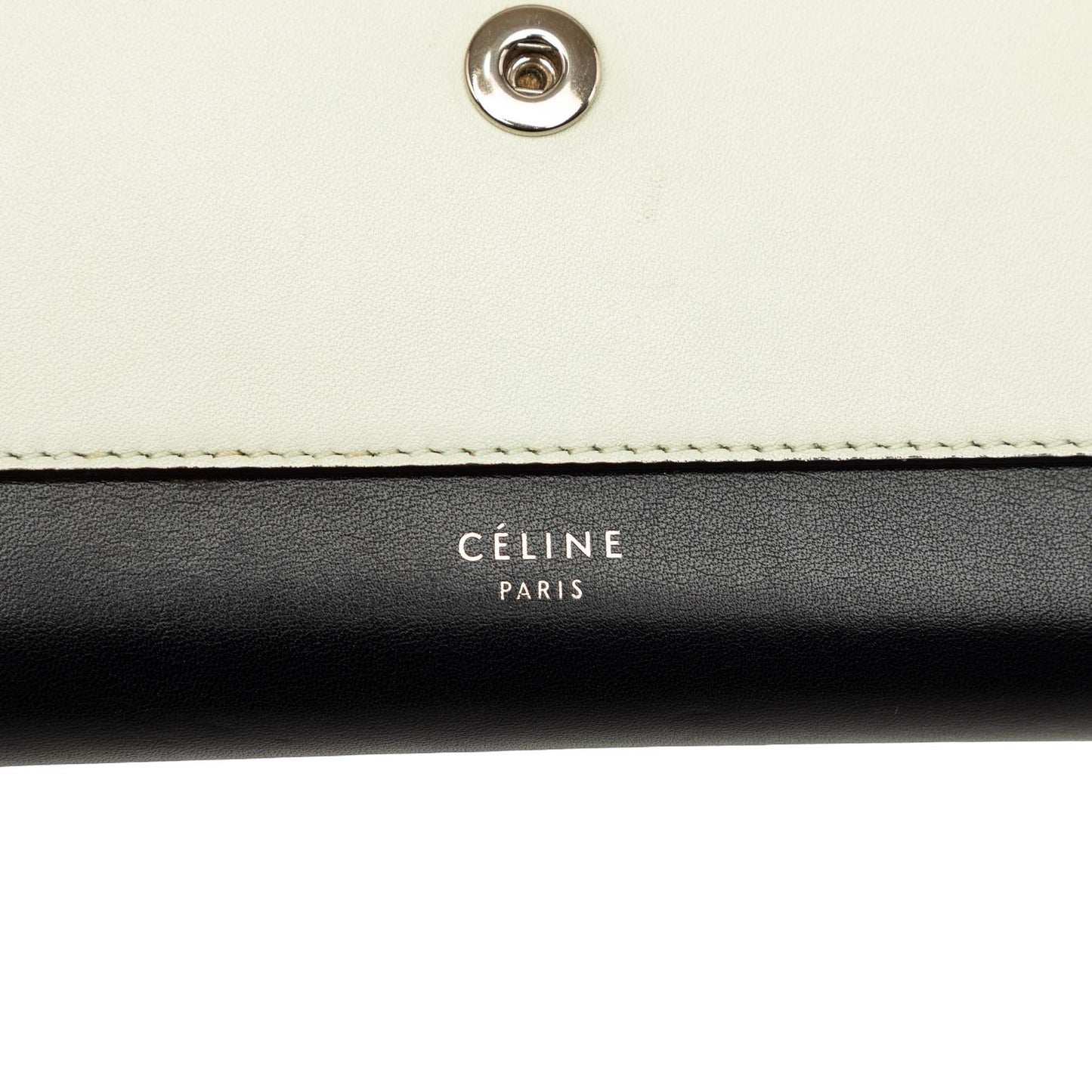 Celine Medium Tricolor Leather Pocket Envelope Flap on Chain