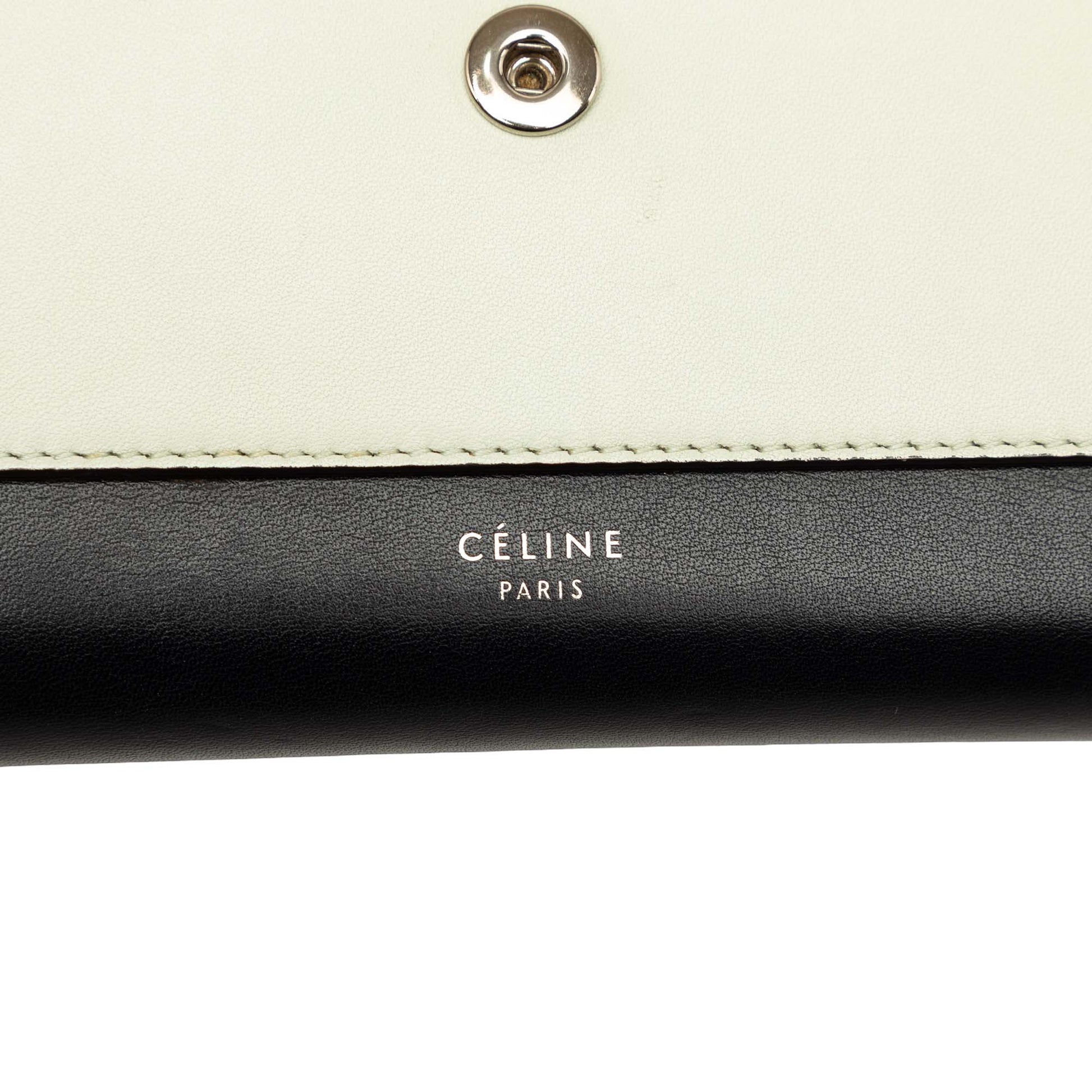 Celine Medium Tricolor Leather Pocket Envelope Flap on Chain