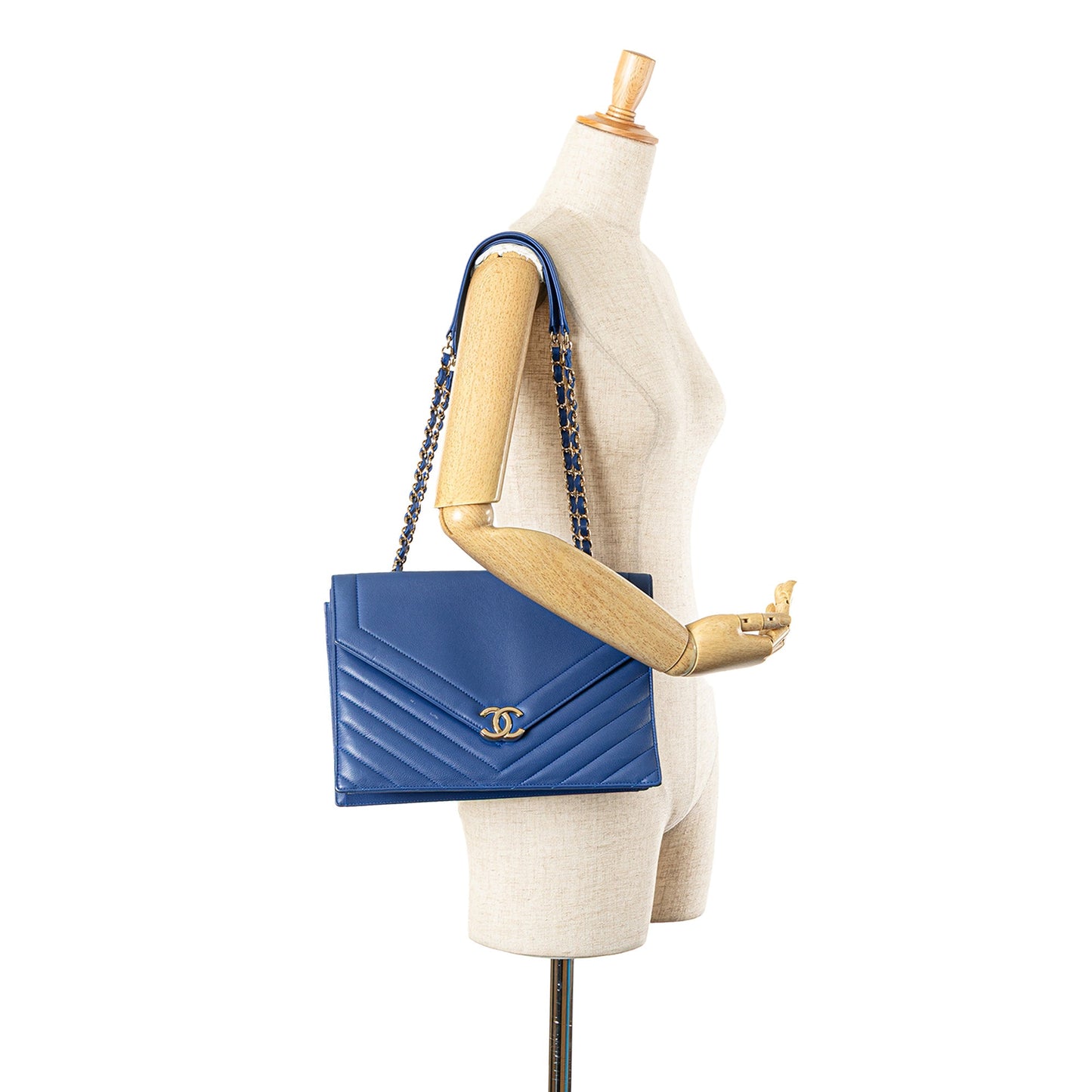 Chanel Chevron Calfskin Coco Envelope Shoulder Bag