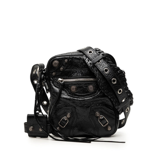 Balenciaga Lambskin Motocross Le Cagole Messenger Bag