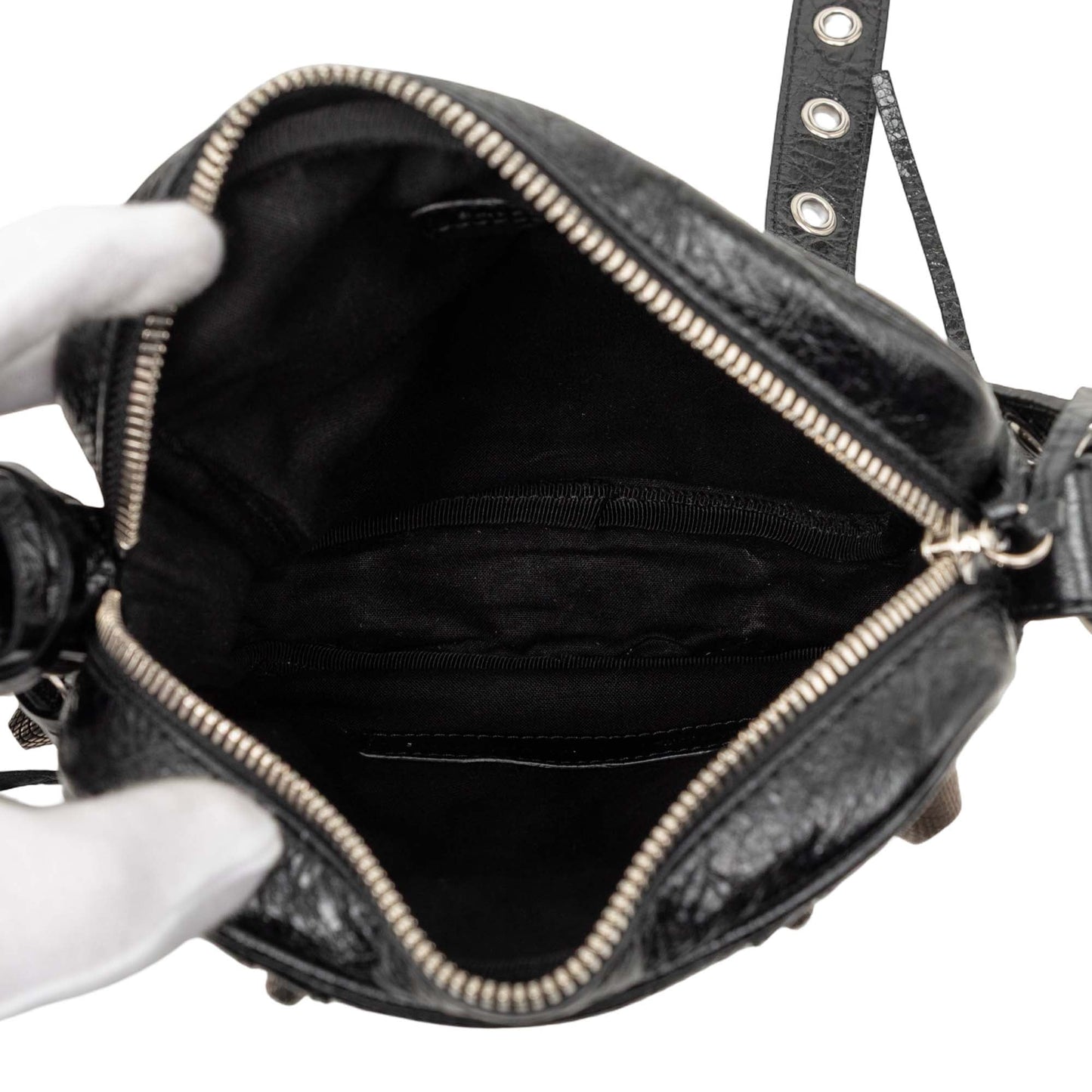 Balenciaga Lambskin Motocross Le Cagole Messenger Bag