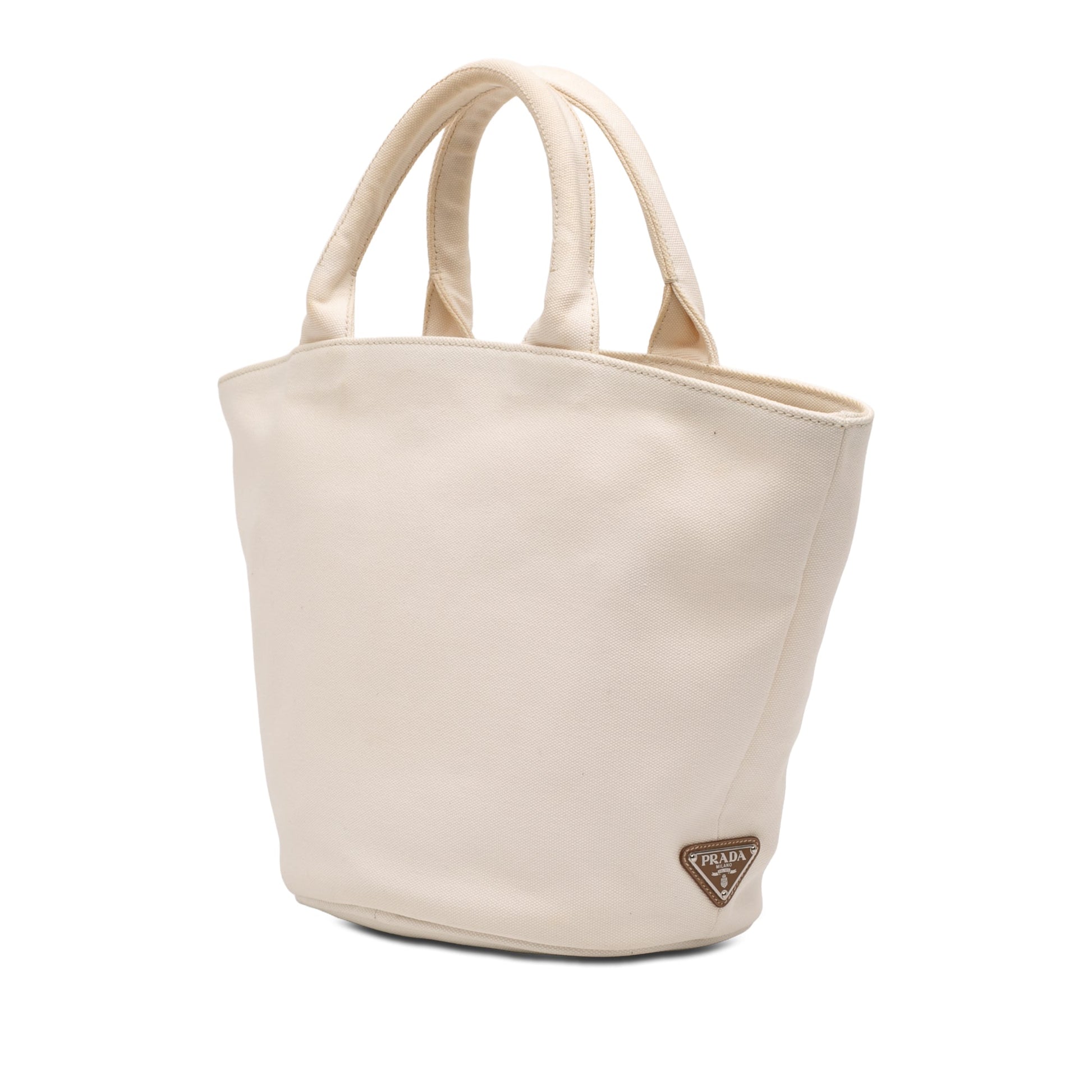 Prada Small Canvas Canapa Shopping Tote