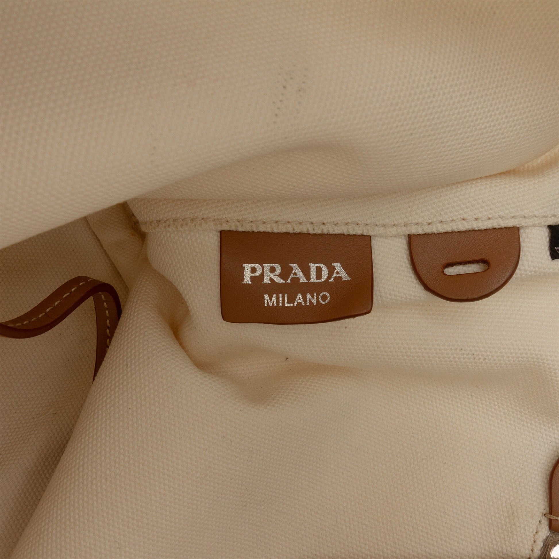 Prada Small Canvas Canapa Shopping Tote