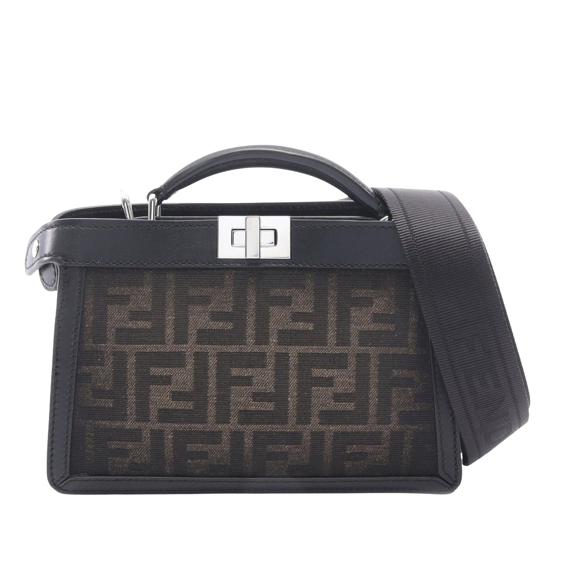 Fendi Small Zucca Canvas Peekaboo Iseeu XCross Satchel