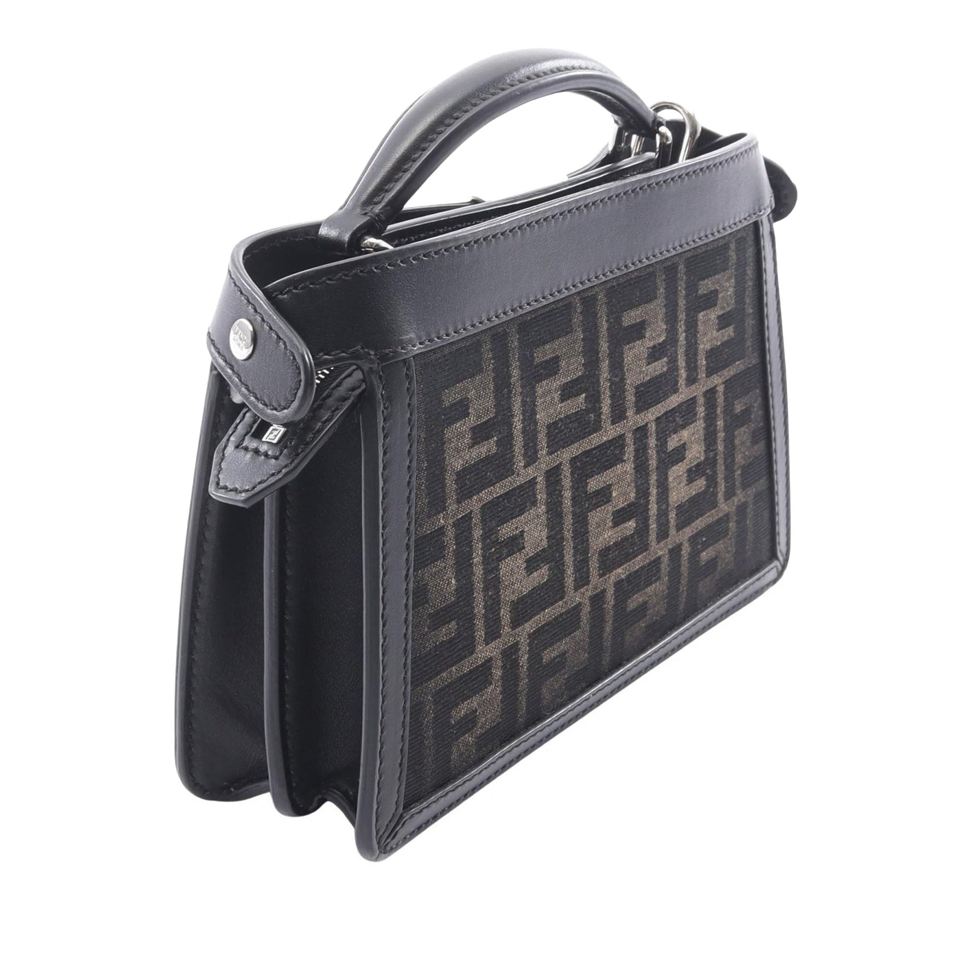 Fendi Small Zucca Canvas Peekaboo Iseeu XCross Satchel
