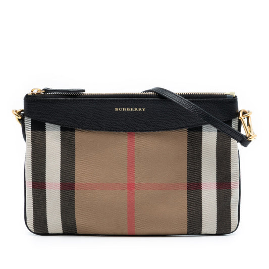 Burberry Mega Check Canvas Derby Peyton Crossbody