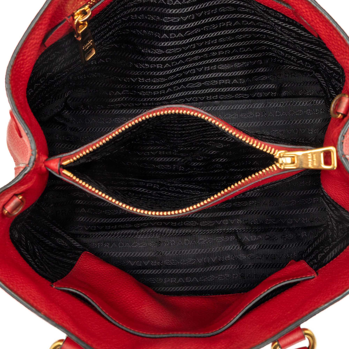 Prada Vitello Daino Open Convertible Tote