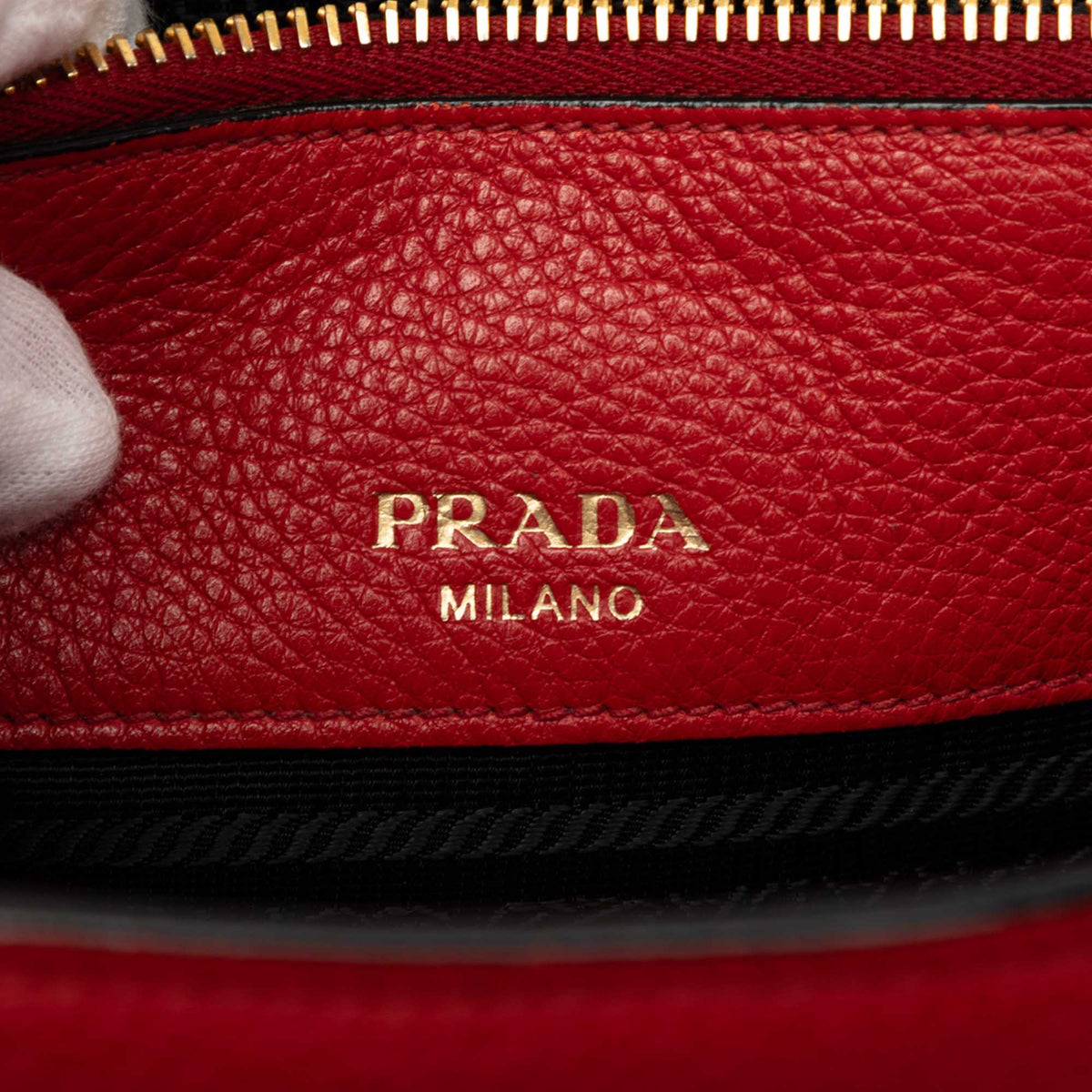 Prada Vitello Daino Open Convertible Tote