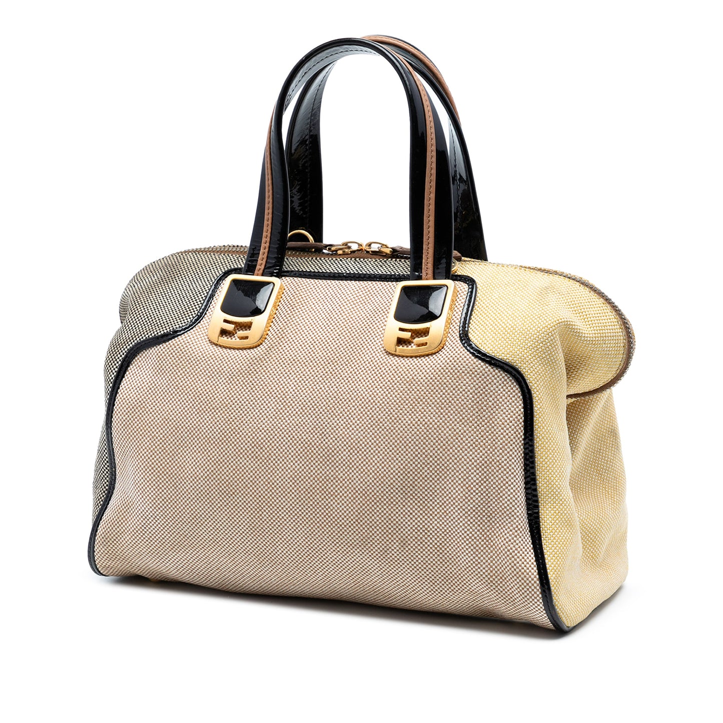 Fendi Canvas Colorblock Chameleon Satchel