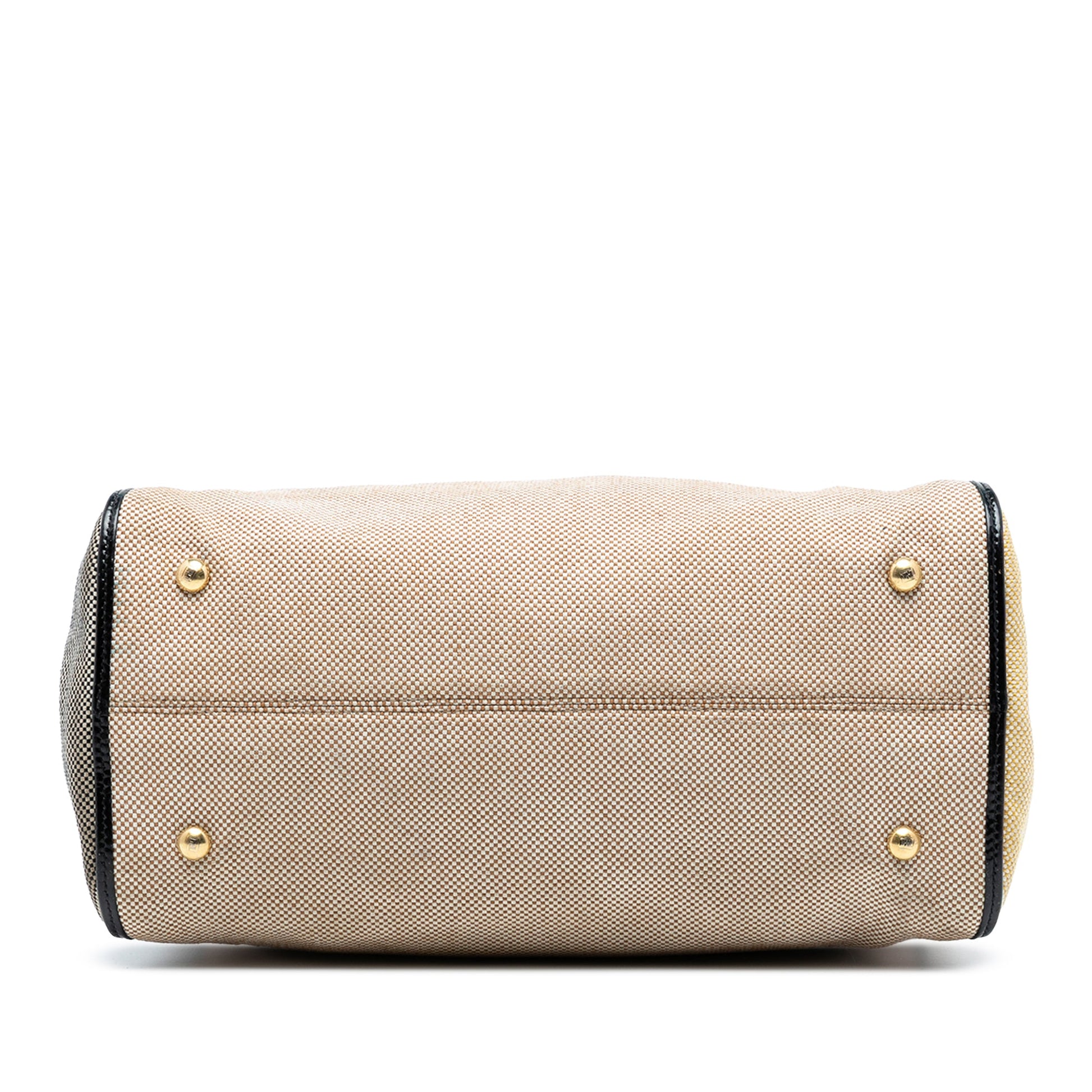 Fendi Canvas Colorblock Chameleon Satchel