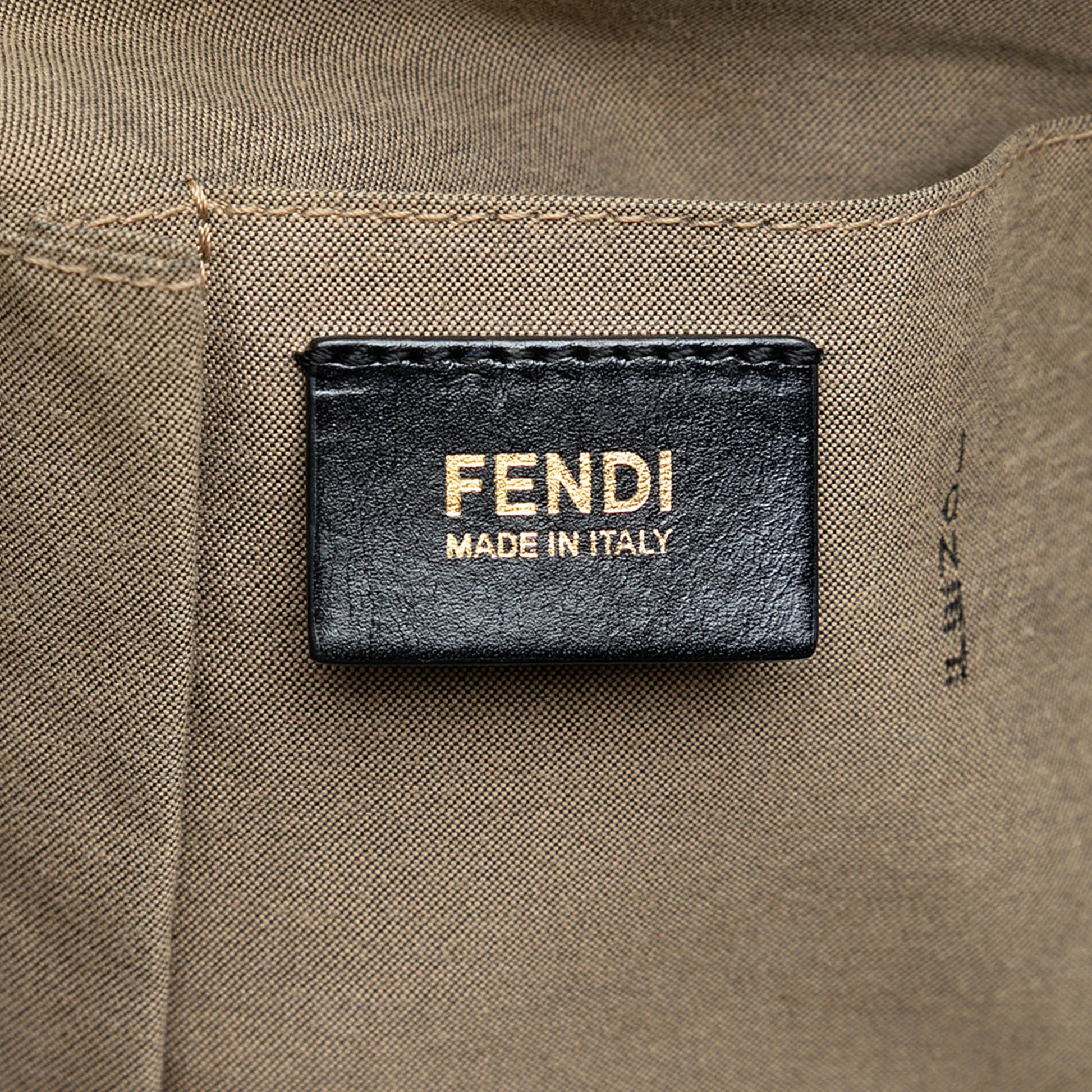 Fendi Canvas Colorblock Chameleon Satchel