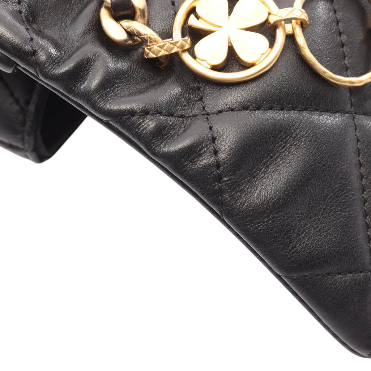 Chanel Mini Square Quilted Lambskin Lucky Charms Chain Flap