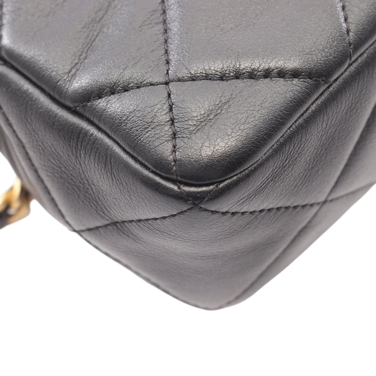 Chanel Mini Square Quilted Lambskin Lucky Charms Chain Flap