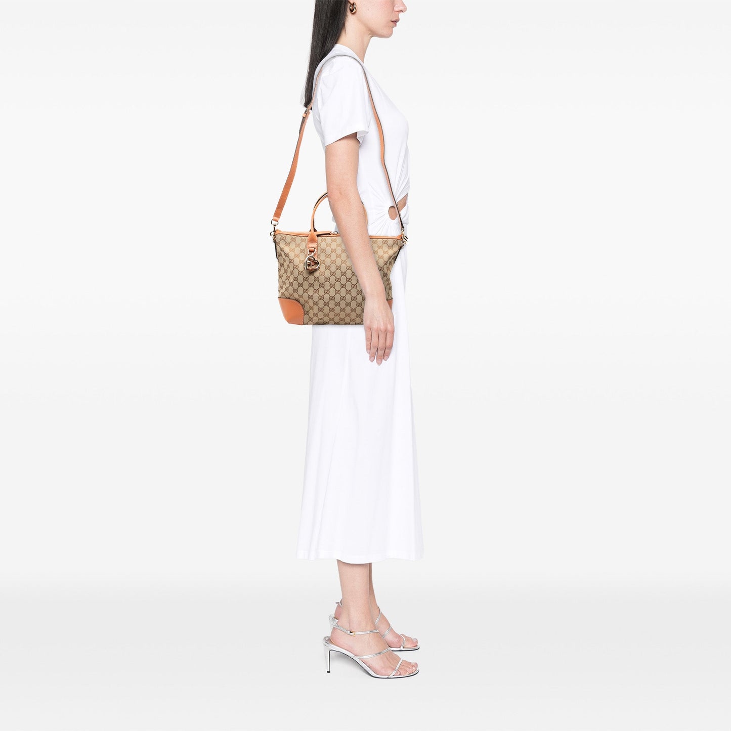 Gucci GG Canvas Heart Bit Satchel