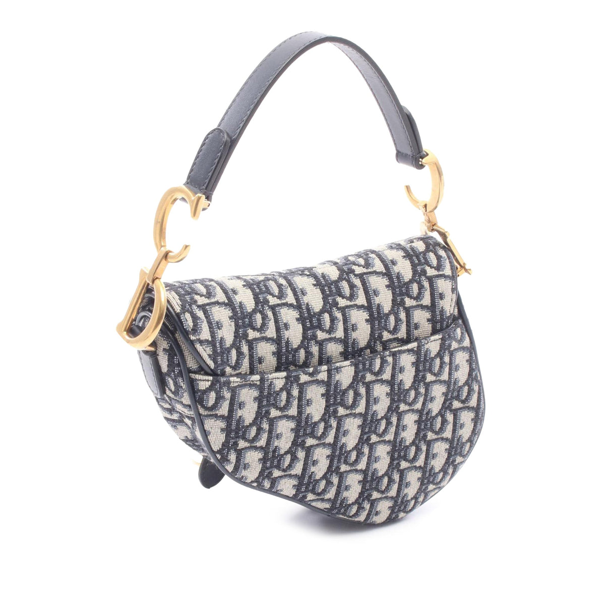 Dior Mini Oblique Canvas Saddle Bag