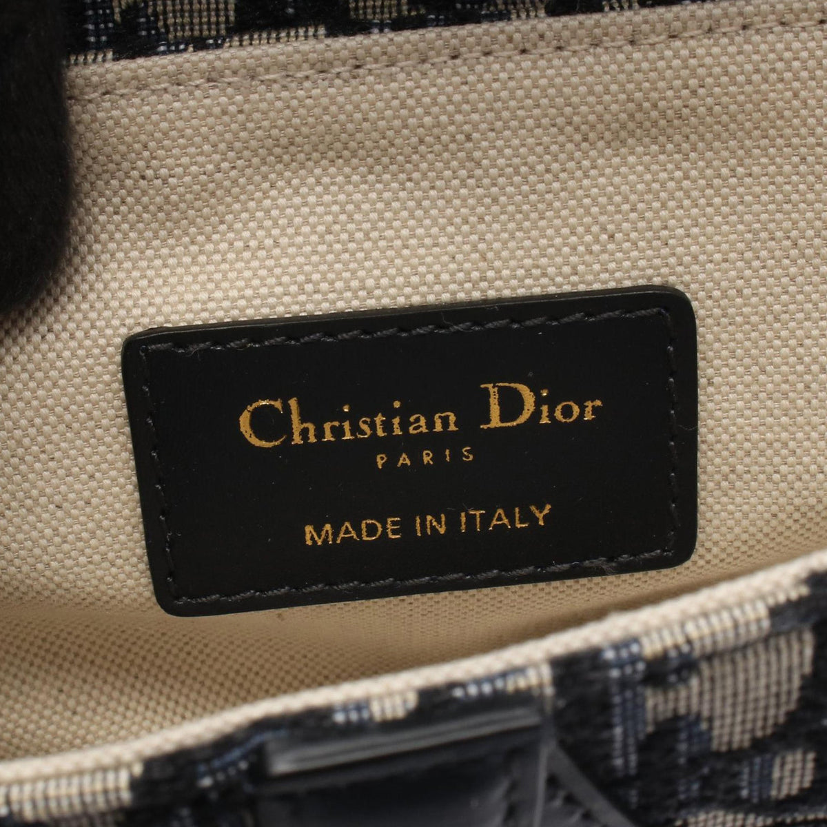 Dior Mini Oblique Canvas Saddle Bag