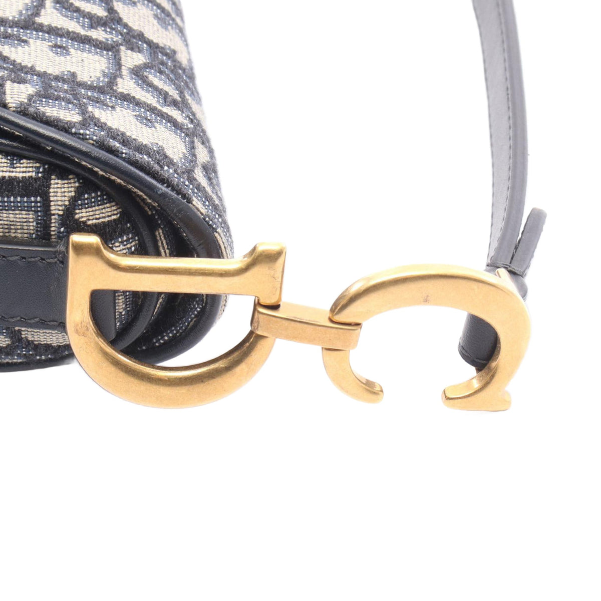 Dior Mini Oblique Canvas Saddle Bag