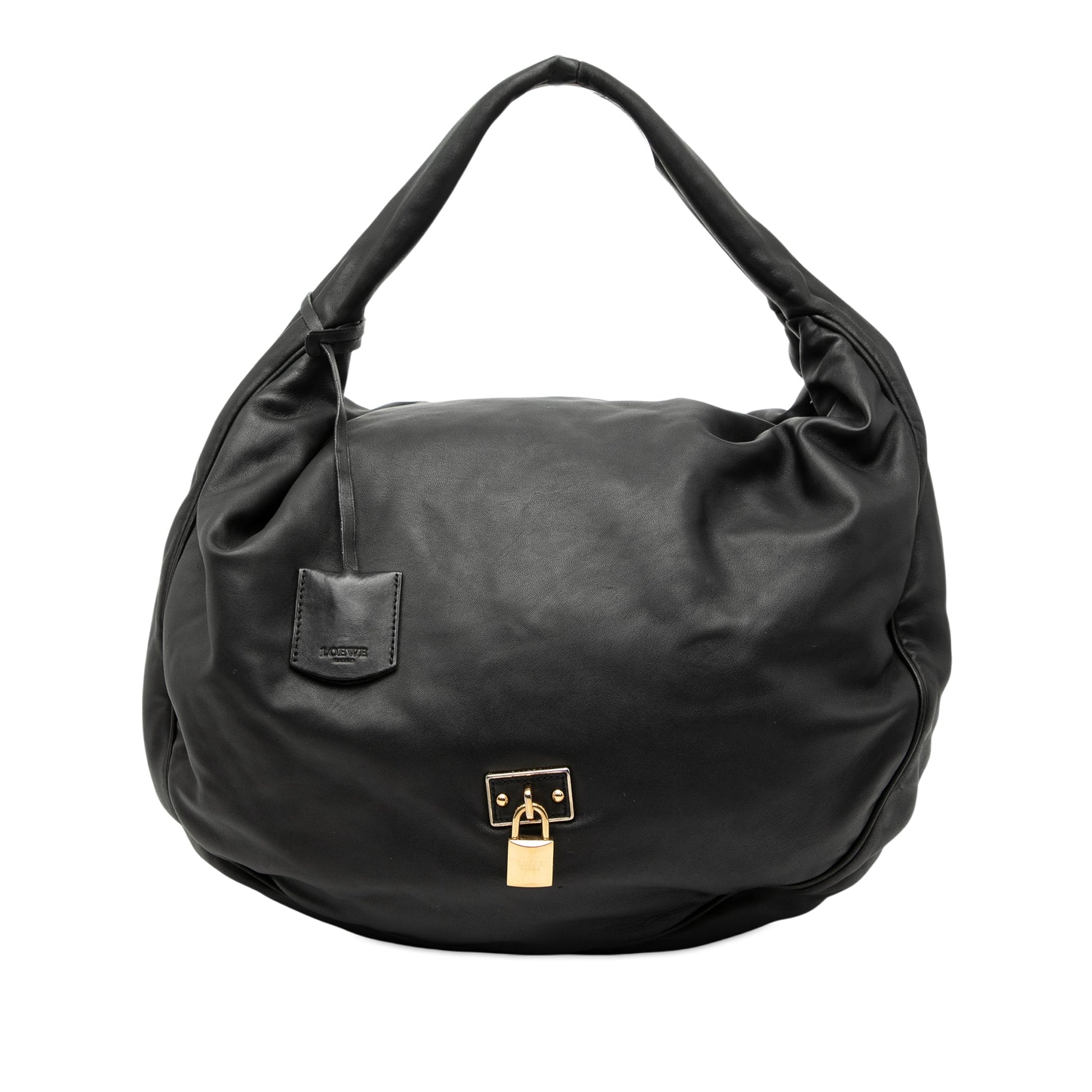 LOEWE Leather Padlock Calle Hobo