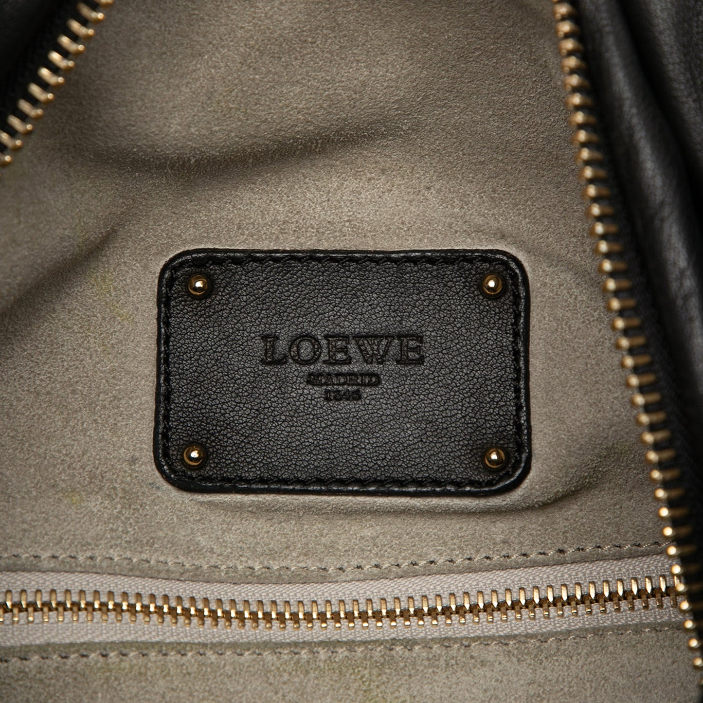 LOEWE Leather Padlock Calle Hobo