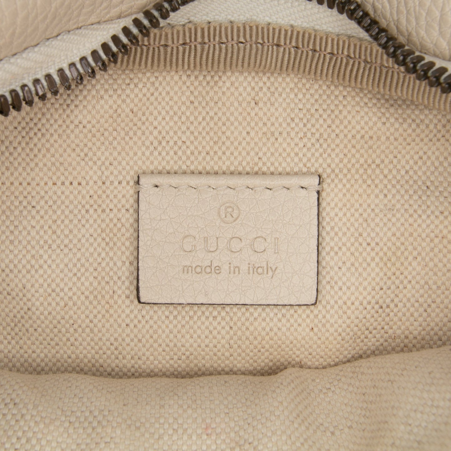 Gucci Small Grained Calfskin Logo Belt Bag