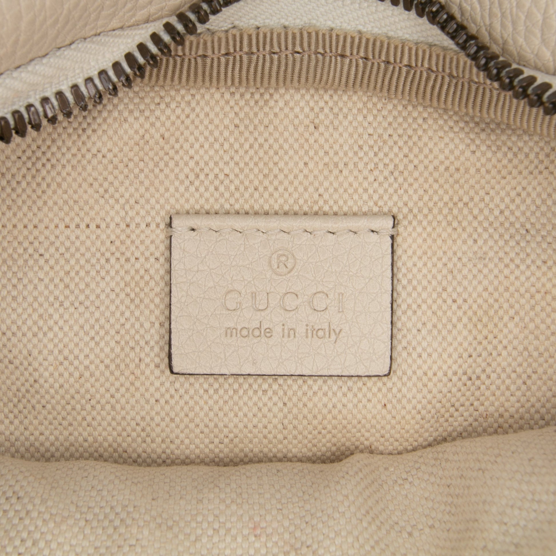 Gucci Small Grained Calfskin Logo Belt Bag