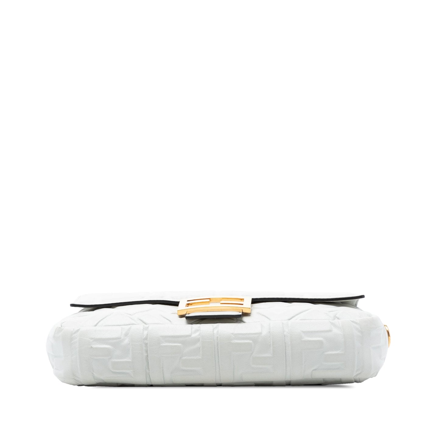 Fendi Zucca Embossed Leather Baguette Satchel
