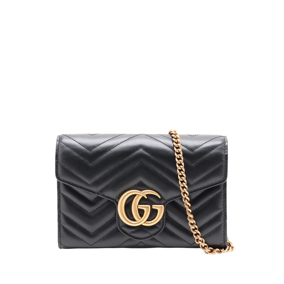 Gucci GG Marmont Matelasse Calfskin Wallet On Chain