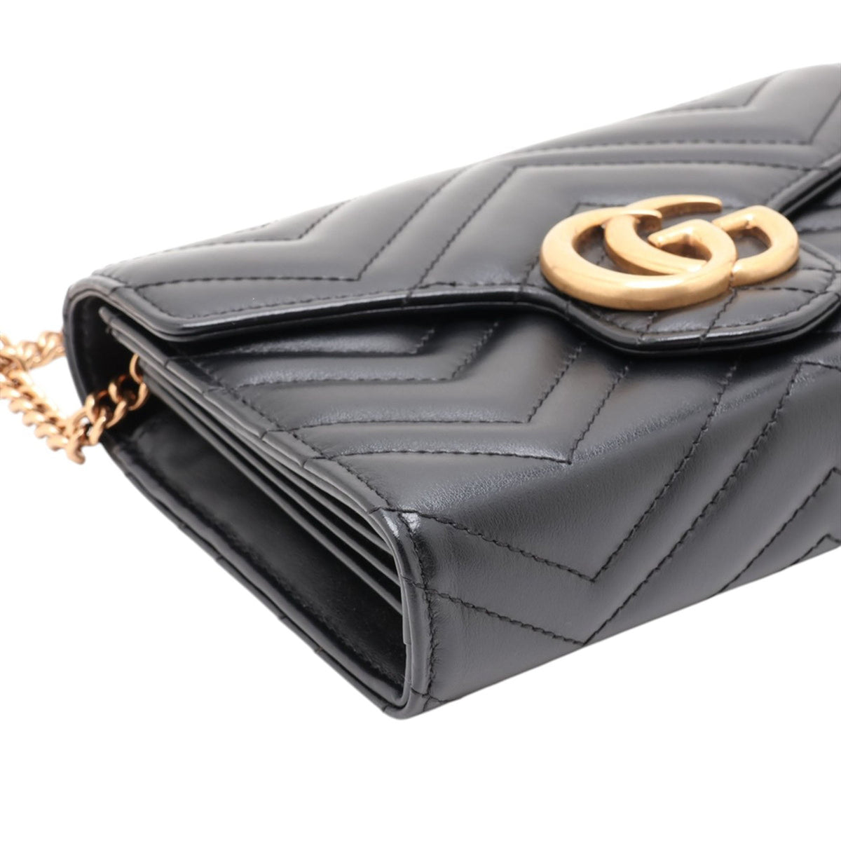 Gucci GG Marmont Matelasse Calfskin Wallet On Chain