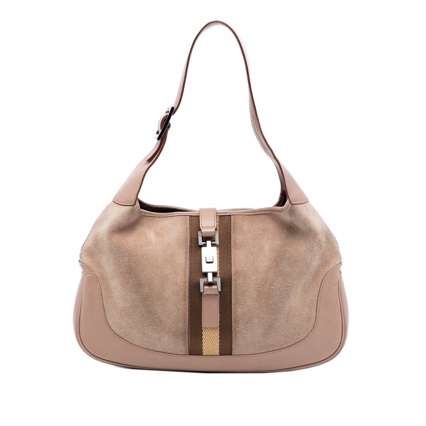 Suede Web Jackie Shoulder Bag