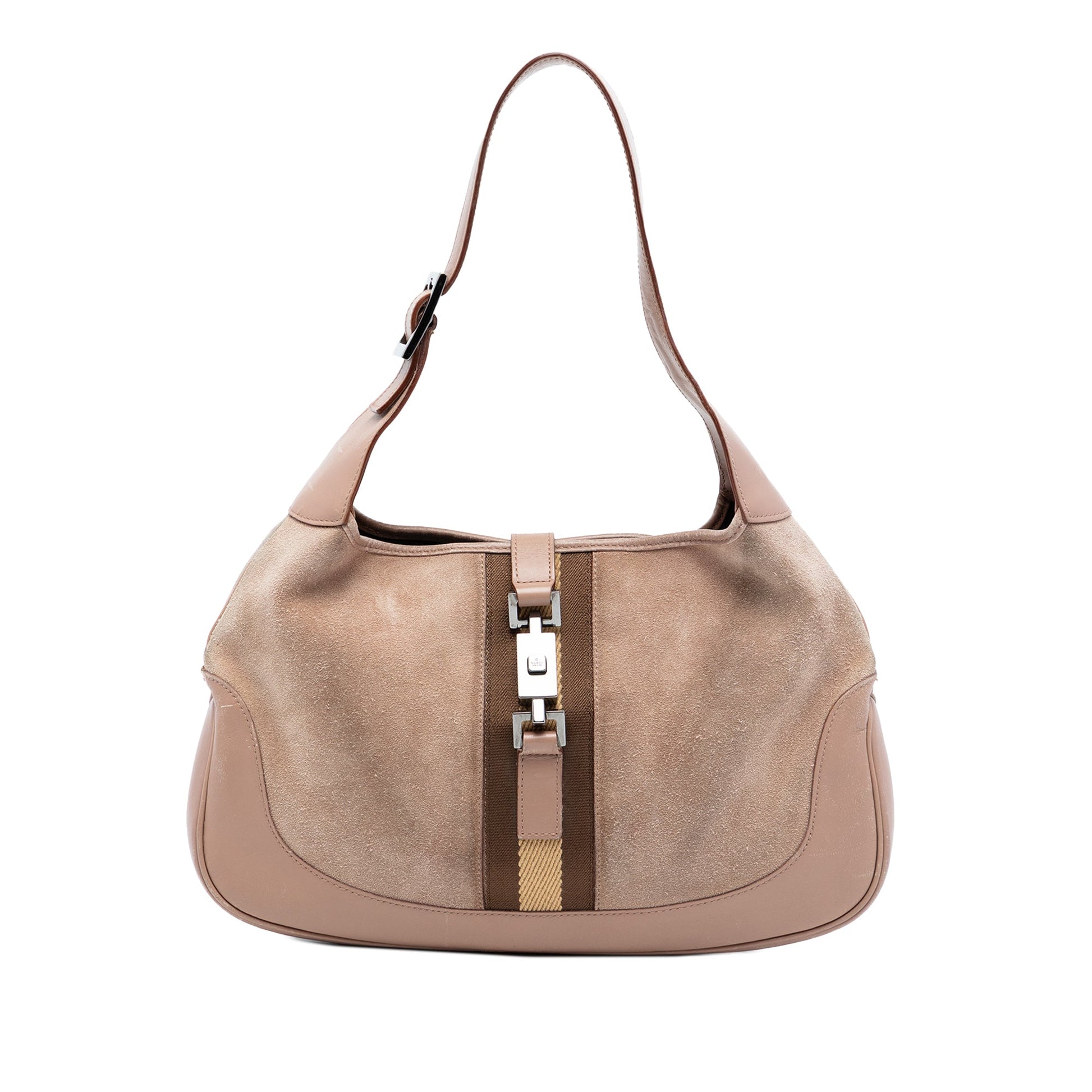 Suede Web Jackie Shoulder Bag
