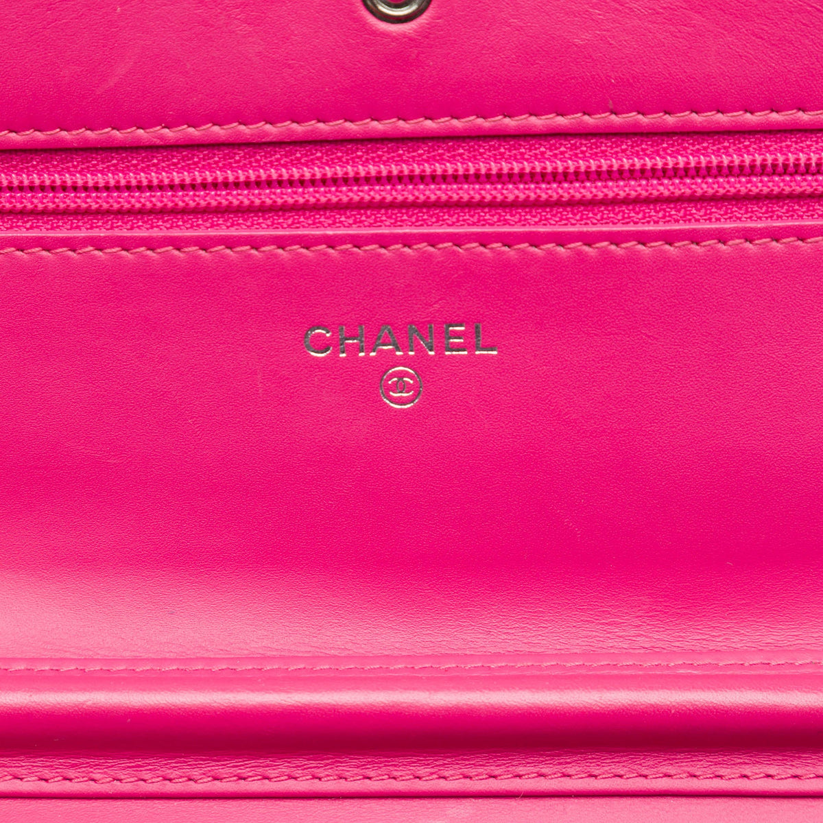 Chanel CC Quilted Patent Wallet on Chain
