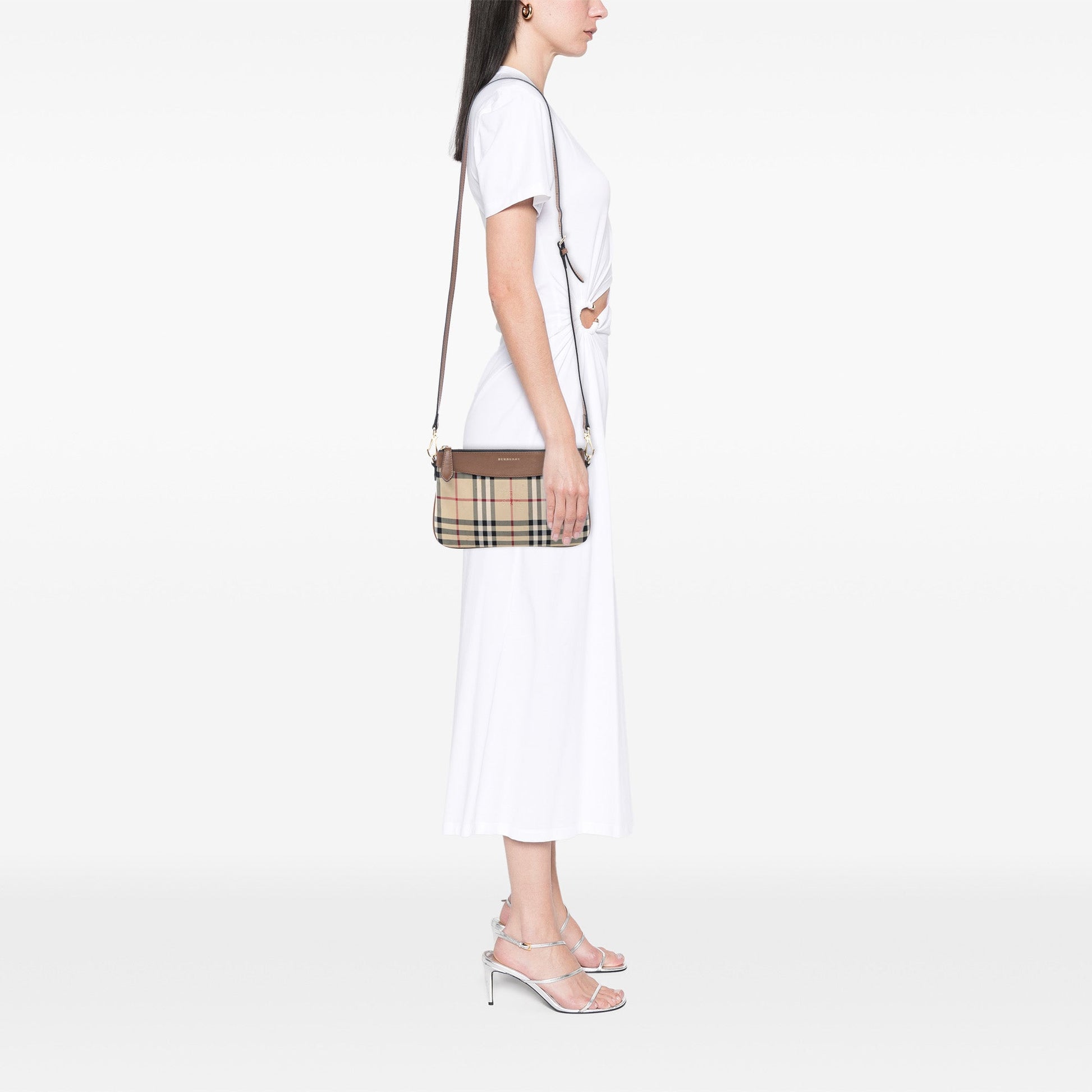 Burberry Haymarket Check Canvas Peyton Crossbody