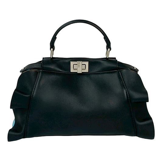 Fendi Mini Bicolor Nappa Waves Peekaboo Iconic Satchel