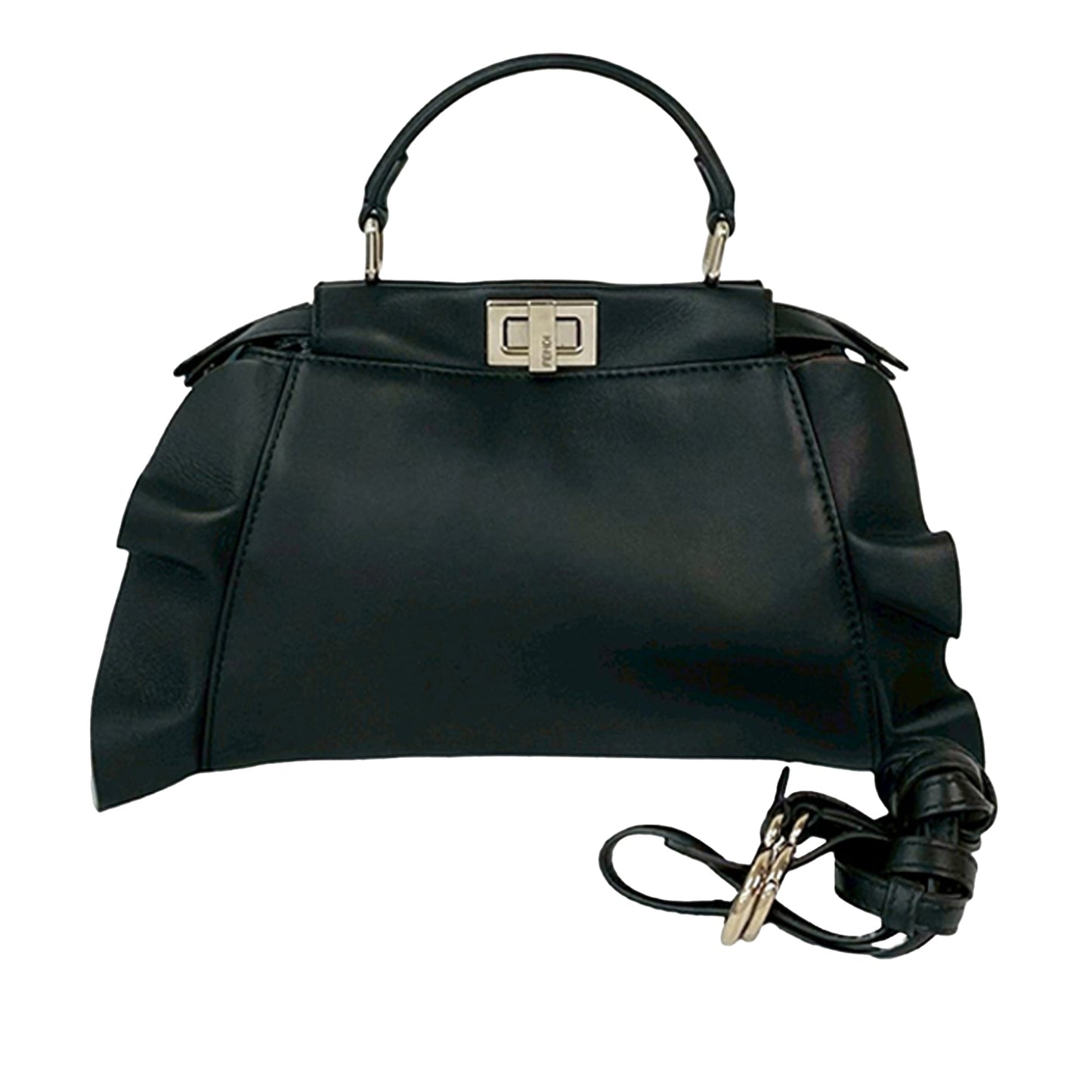 Fendi Mini Bicolor Nappa Waves Peekaboo Iconic Satchel