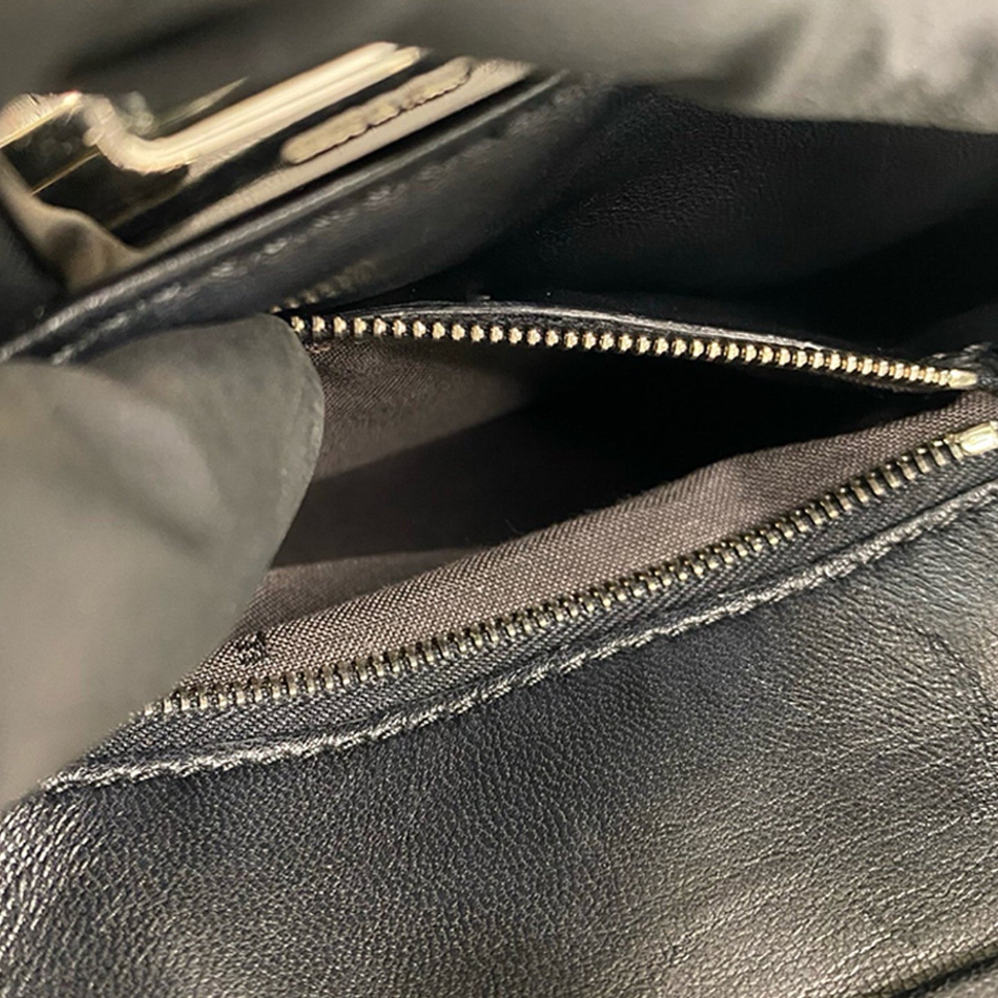 Fendi Mini Bicolor Nappa Waves Peekaboo Iconic Satchel
