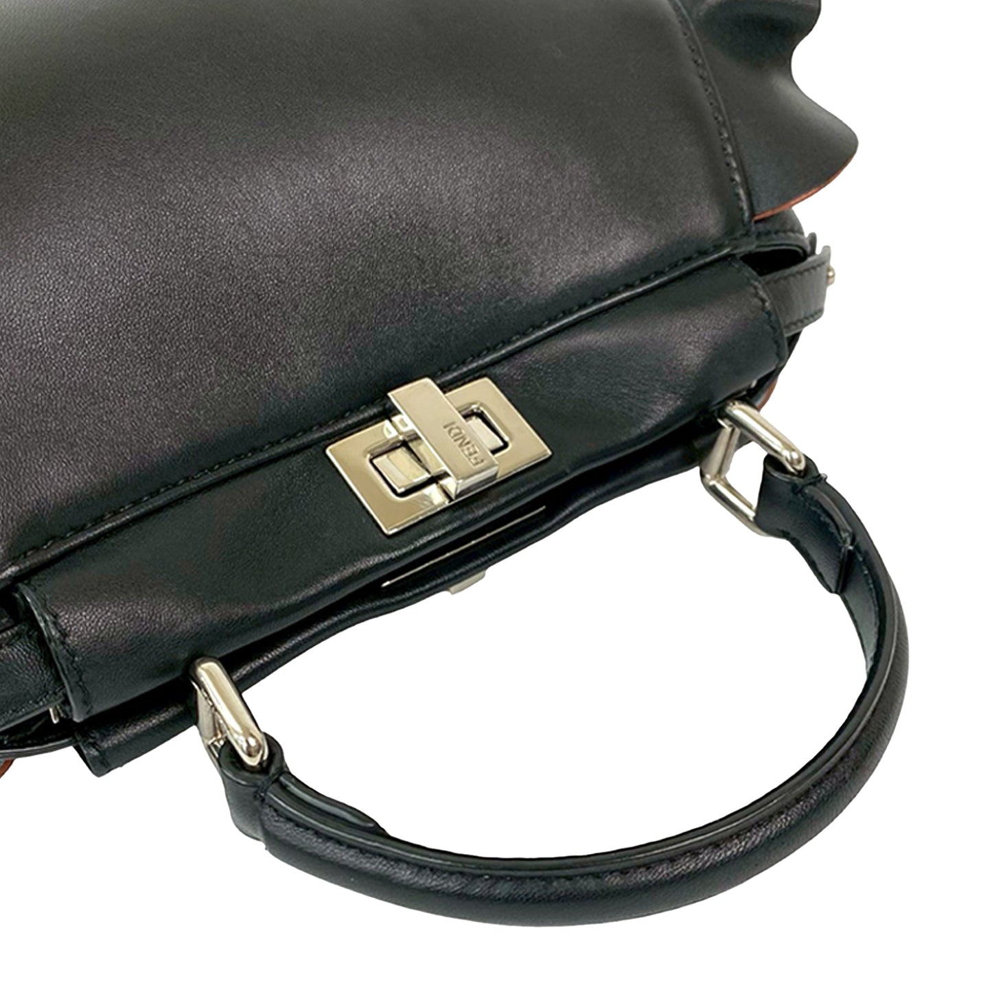 Fendi Mini Bicolor Nappa Waves Peekaboo Iconic Satchel