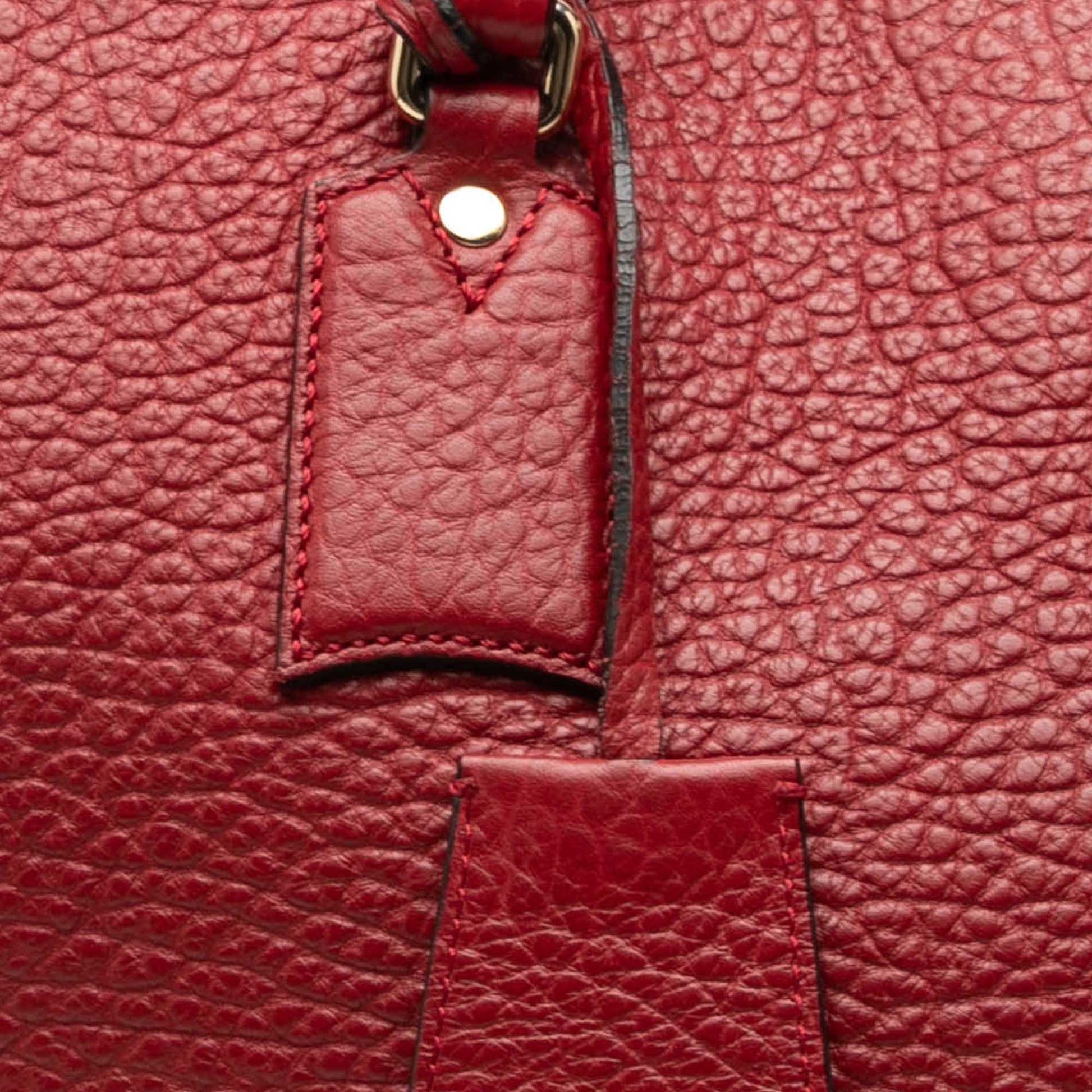 Burberry Grained Calfskin Heritage Woodbury Tote